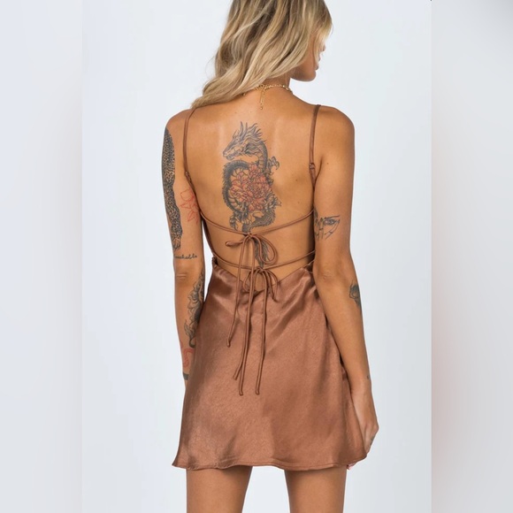 ALFIE MINI Brown Mini Dress - Picture 2 of 7